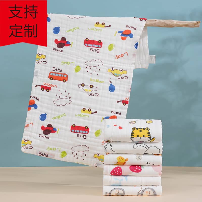 Pure Cotton Gauze Towel All-Cotton Factory Wholesale Adult Face Towel Adult Style Soft Absorbent Non-Shedding Bath Towel