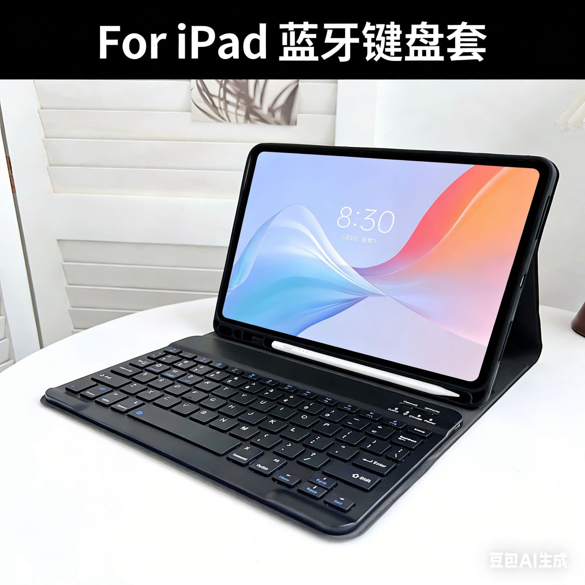Bluetooth Keyboard Case for iPad 11, iPad Air 11 Leather Case, Drop-Proof A16 Protective Case, Pro 11 Detachable PU Case