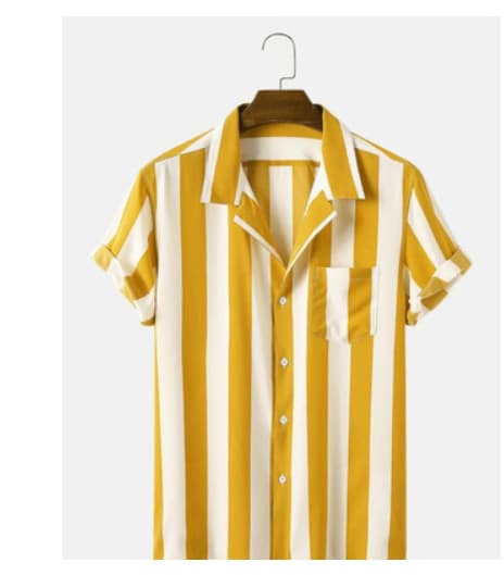 Amazon Youth 3D Digital Print Men's Shirt Beach Scenery Pattern Casual Export Clothing