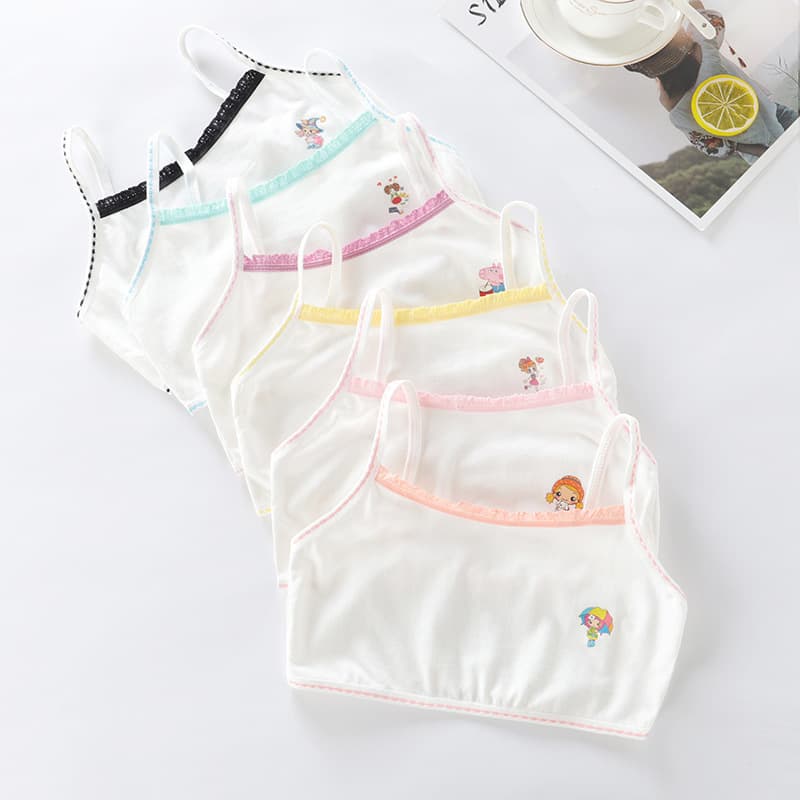 Girls' Underwear Developmental Stage Elementary School Student Vest Girl's Bra Children's Chest Wrap Cotton Breathable