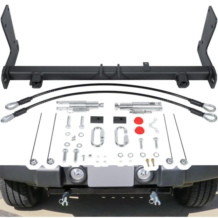 BX1139 trailer hitch base plate bracket for 2018-2025 JLU standard bumper, bolt