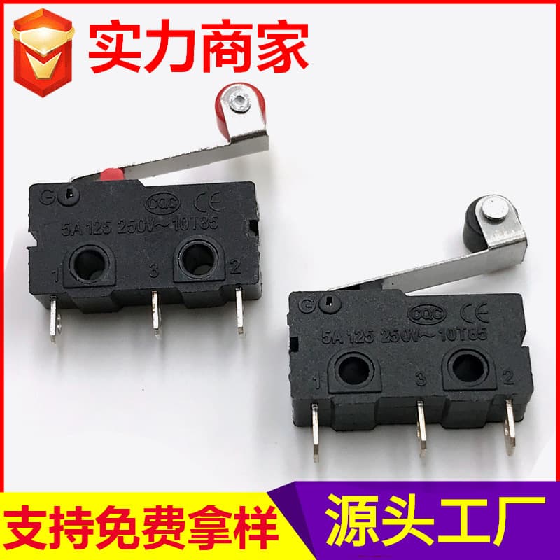 With Wheel Micro Switch Yahao WK3-03 Rubber Wheel Micro Switch Water Heater Travel Reset Button Switch