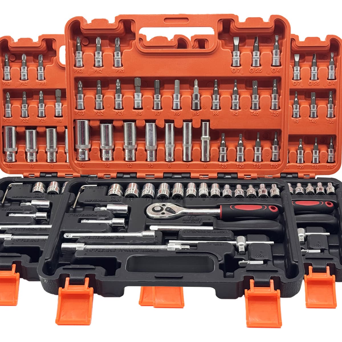53-Piece Chrome Vanadium Steel Multi-Function Household & Auto Repair Ratchet Wrench Socket Set Professional Automotive Tool Kit