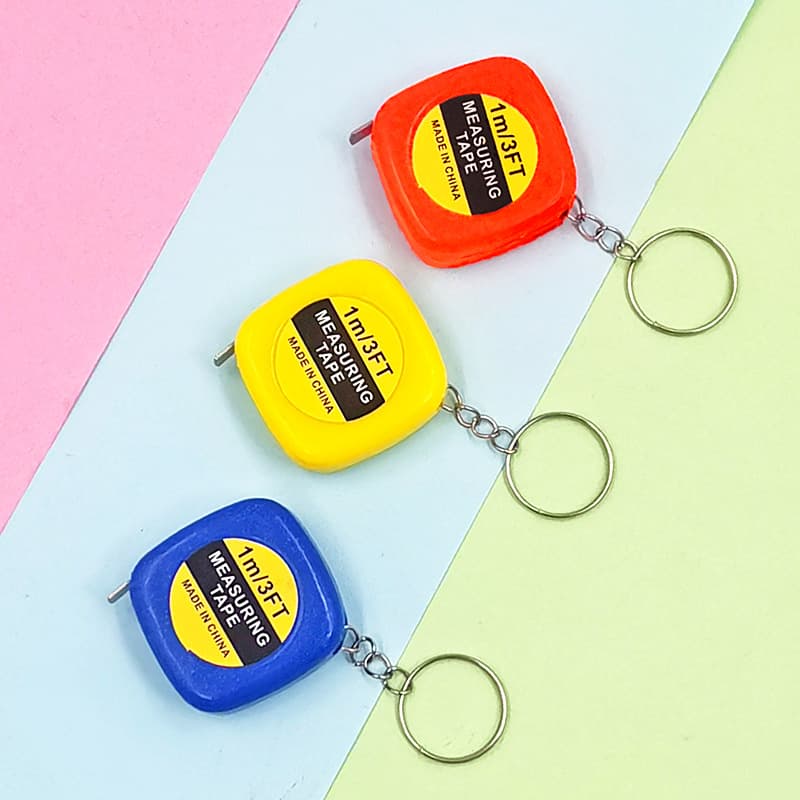 Factory direct 1-meter mini tape measure keychain multi-purpose steel ruler, multifunctional measuring tool, tailor's ruler
