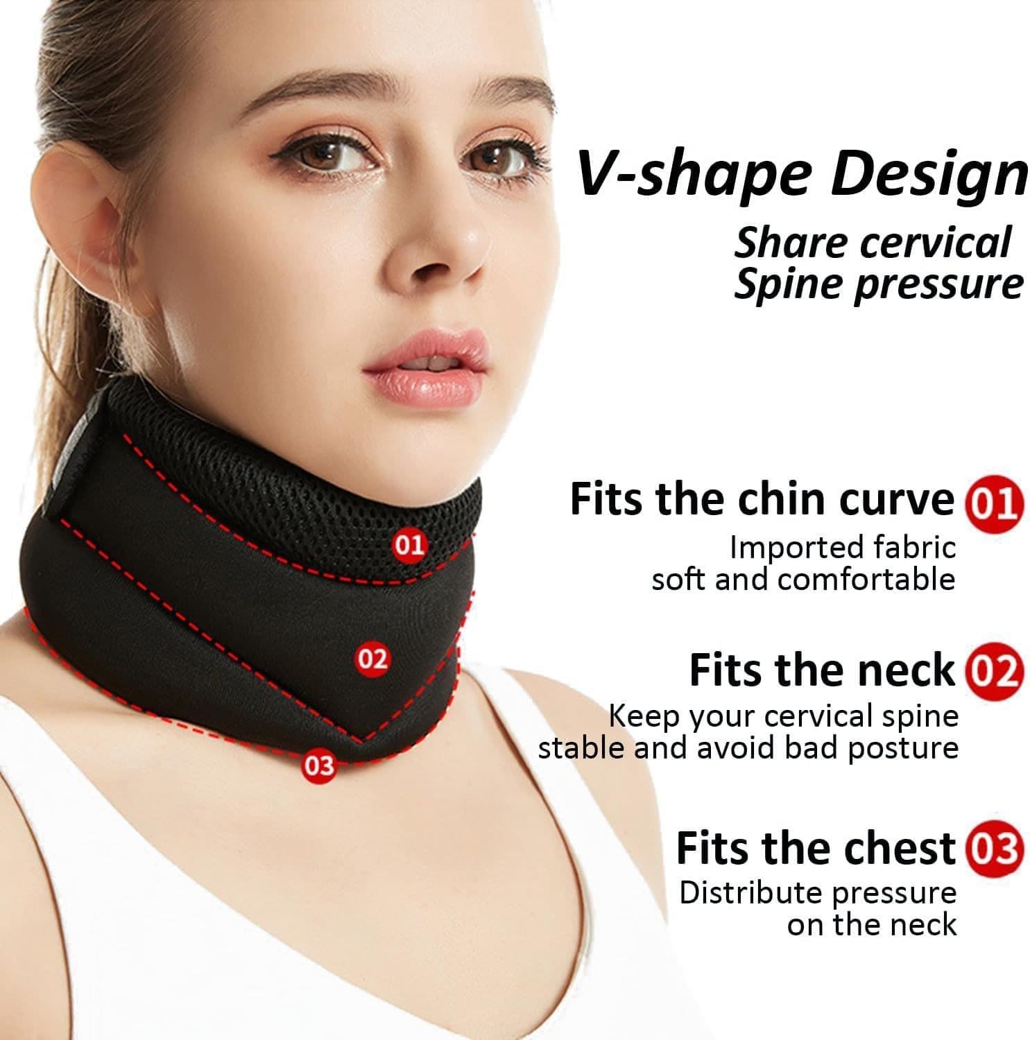 Cross-border home physiotherapy three-stage neck brace breathable neck brace anti-bowing corrector sponge shoulder brace cervical vertebra neck brace