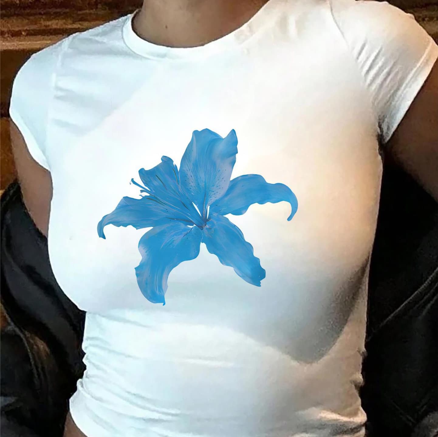 Qiduo Temu Amazon Fashion Casual Short Sleeve Letter Print T-Shirt Y2K Summer Sweet Spicy Tight Crop Top