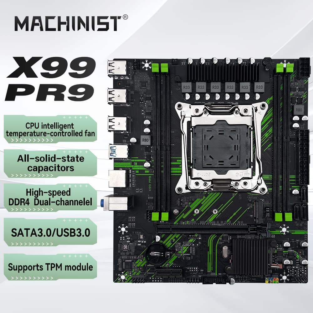 MACHINIST X99-PR9 Motherboard DDR4 Supports NVMe M.2 TPM2.0