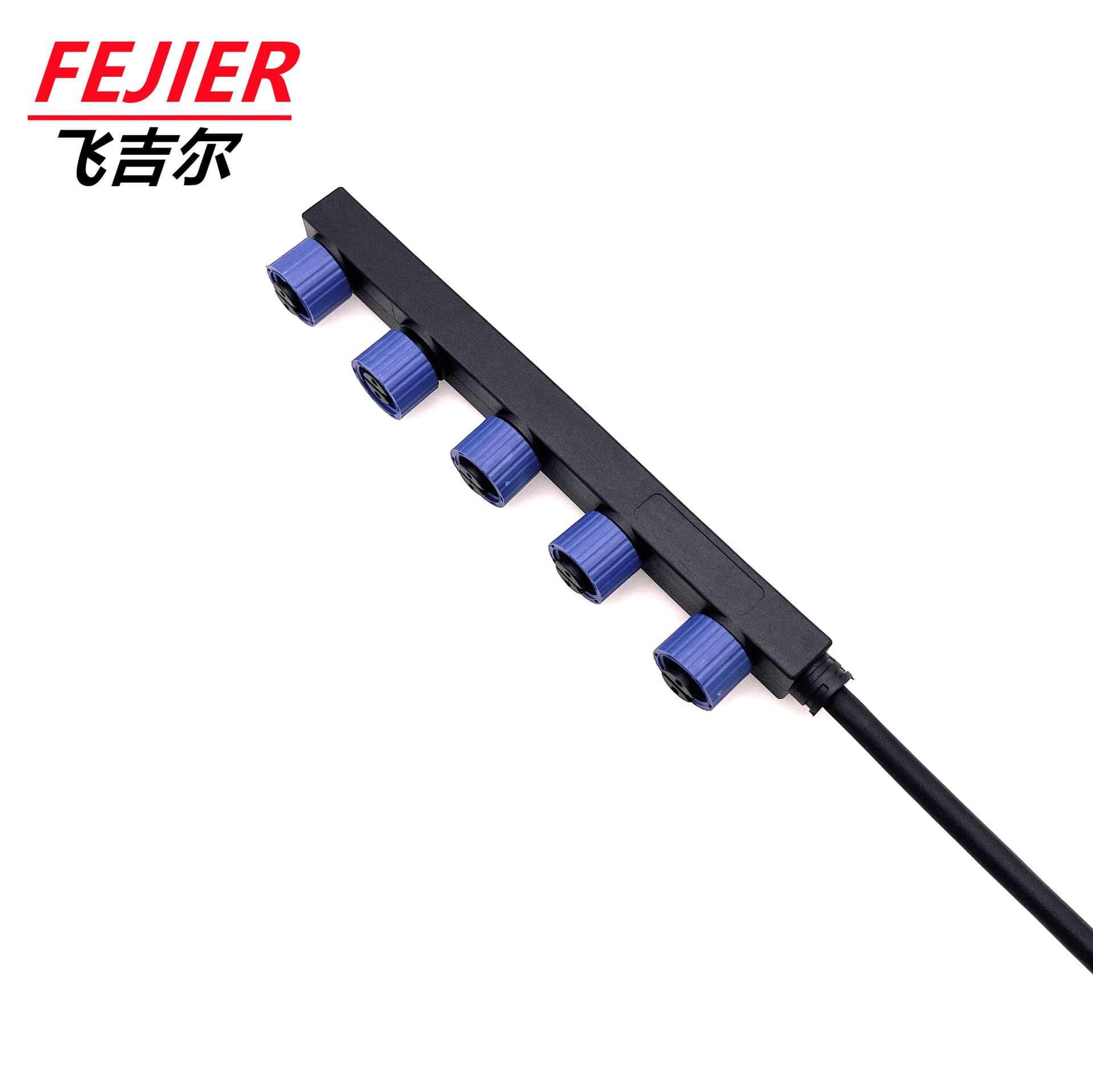 M15 Street Light Module Type F Waterproof Male/Female Plug, 2-Hole One-to-Five Type F Connector Plug Waterproof Connection Cable