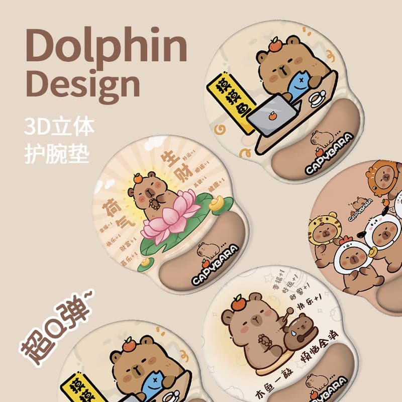 Wrist Rest Mouse Pad Thickened Non-Slip Memory Foam Cartoon 3D Office Comfort Gaming Mouse Pad