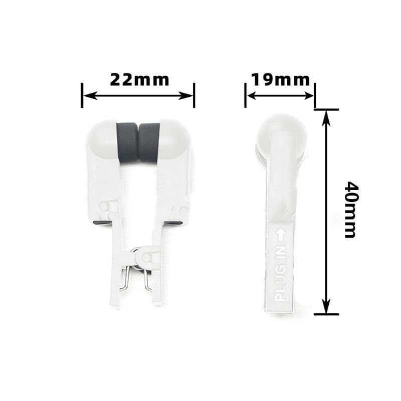 Microcurrent Therapy Ear Clips, White Conductive Ear Clips, Double-Sided Conductive Silicone Ear Clips