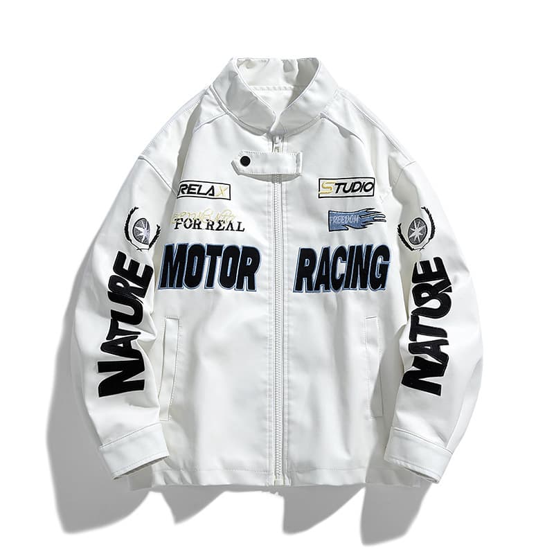 Cross-Border Spring/Autumn New Motorcycle Jacket Men's PU Leather Jacket Coat Quality Star Style High-Quality Outerwear