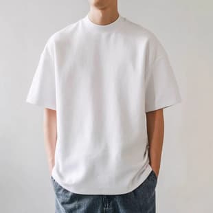 Heavy weight American style short sleeve T-shirt couple solid color top casual plus size undershirt pure white men and women wholesale