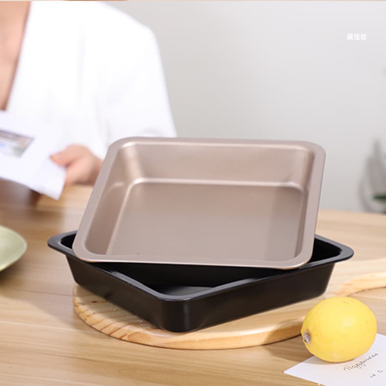 Baking tools non-stick 78-inch square deep baking pan square pizza mold household oven cake mold manufacturer wholesale
