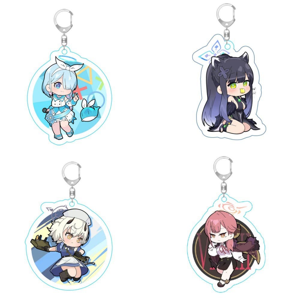 Anime Blue Archive Keychain Peripherals Blue Archive Acrylic Pendant