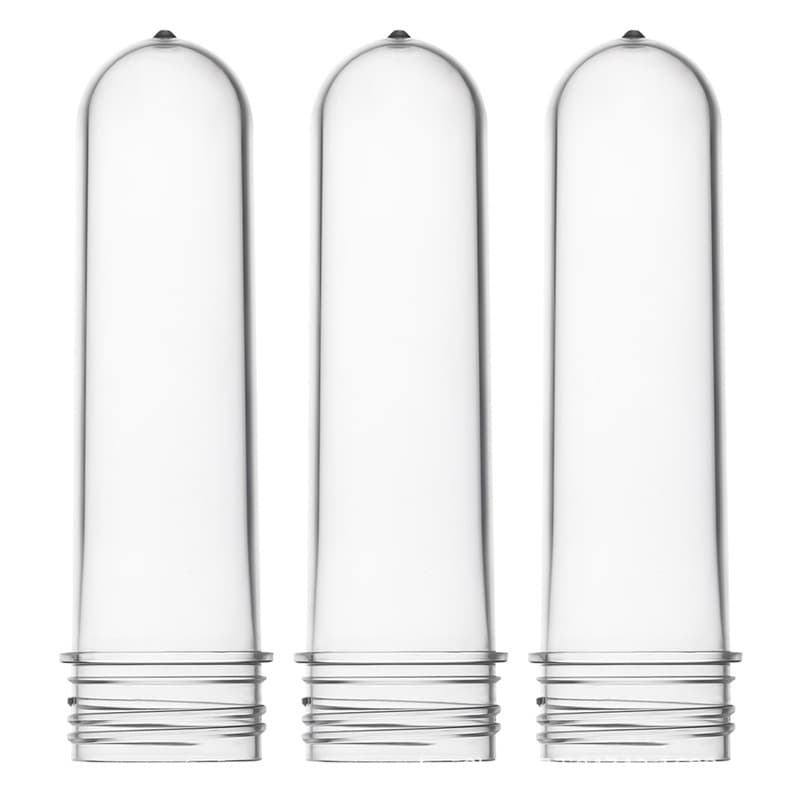 Multi-specification gram weight customizable color preforms, 45-neck water-clear PET preforms