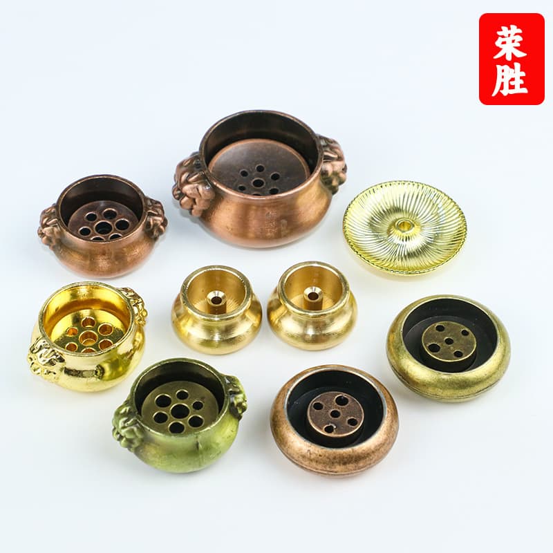 Rongsheng Metal Ingot Multi-Hole Incense Holder Mini Incense Burner Stick Incense Tray Incense Stand Incense Tool Incense Burner