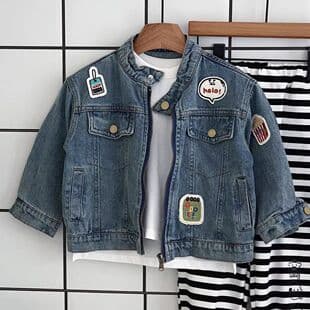 Children's Jacket Spring/Autumn 2026 New Stylish Baby Boy Blazer, Trendy Boys Autumn Denim Top