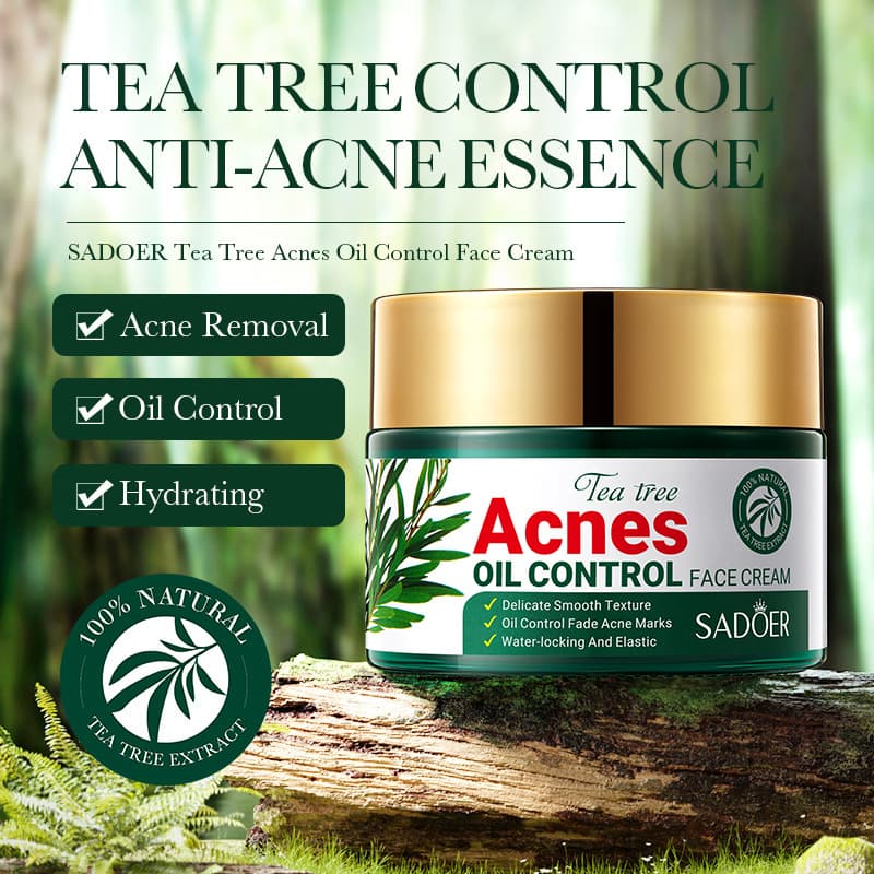 Cross-Border Spot Goods Tea Tree Anti-Acne Cream Sadoer Student Oil Control Facial Anti-Acne Cream Direct Sales from Foreign Trade Factories