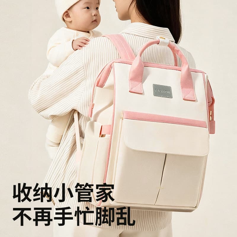 Mommy bag new style mother and baby outing fashion mommy bag mother and baby bag multifunctional large capacity outing backpack gift
