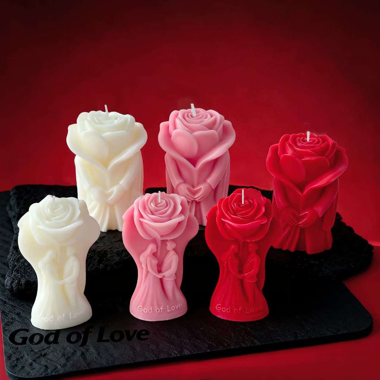 Valentine's Day Love Rose Scented Candle Creative Rose Decoration Ornament Scented Candle