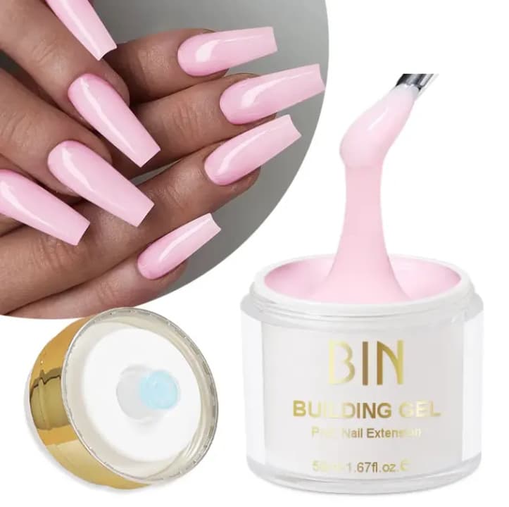 Cross-border push-type extension glue white powder transparent 30ml manicure construction glue portable nail polish extension glue wholesale