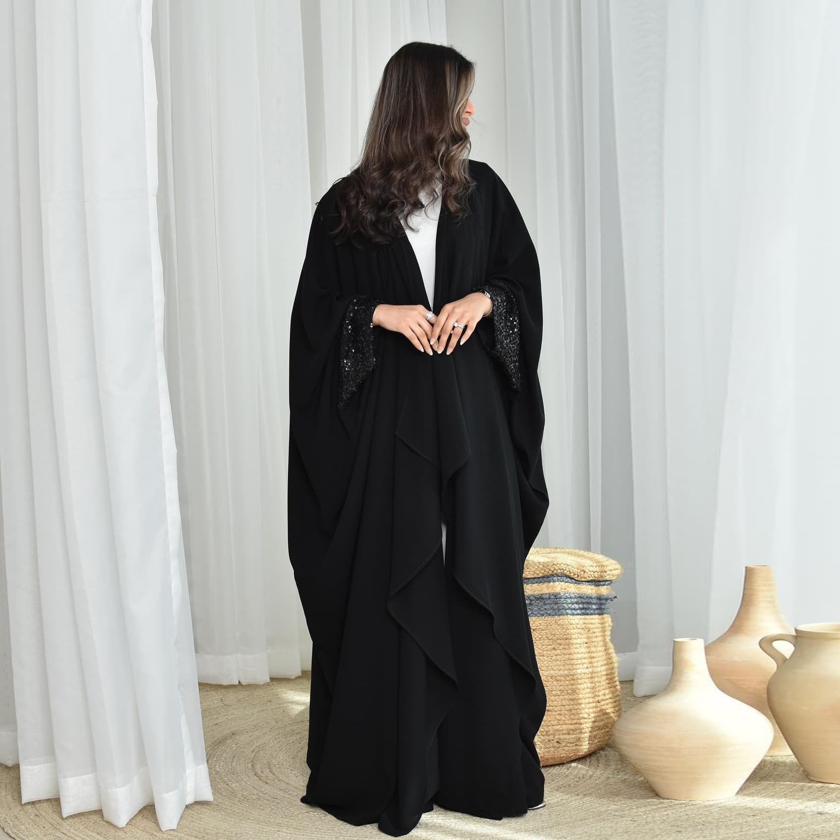 MQ167 2026 Summer Factory Direct Amazon Modest Cross-border E-commerce Solid Color Cardigan One Size Long Dress