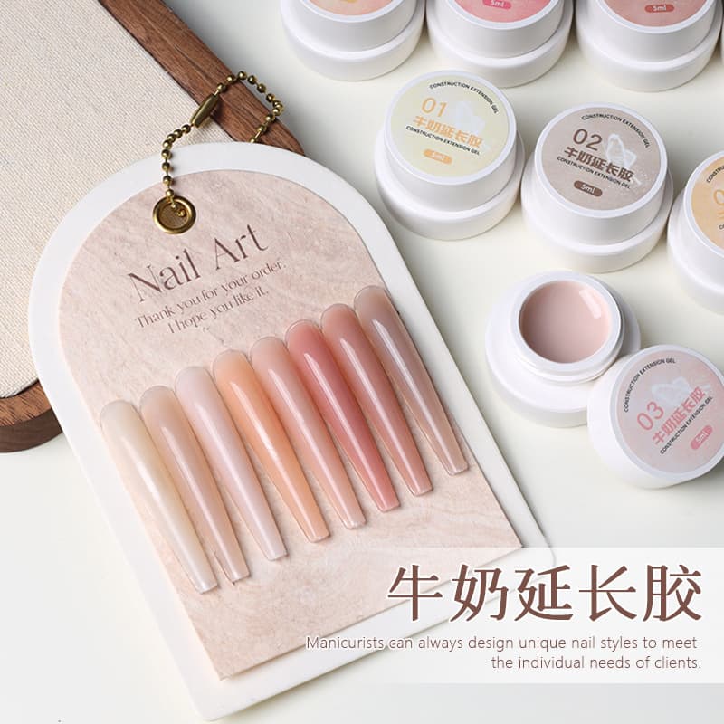 Wholesale Poly Gel Milk Extension Gel 5ml Builder Gel for Nail Extension, Professional Nail Salon Use