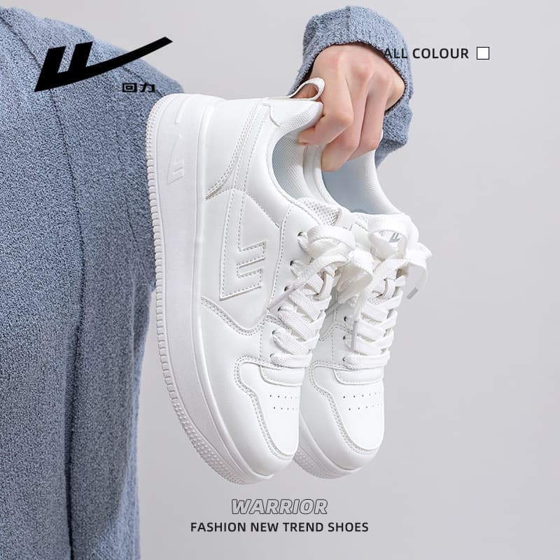 Pull back new solid color simple sneakers, high-looking and versatile, fashionable white shoes, Korean style trendy design couple shoes