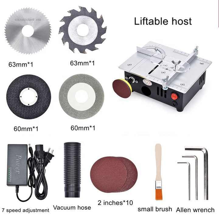 Cross-border Dual Motor Mini Table Saw 2-inch Aluminum Alloy Mini Electric Saw Small Desktop Cutting Machine Mini Table Saw