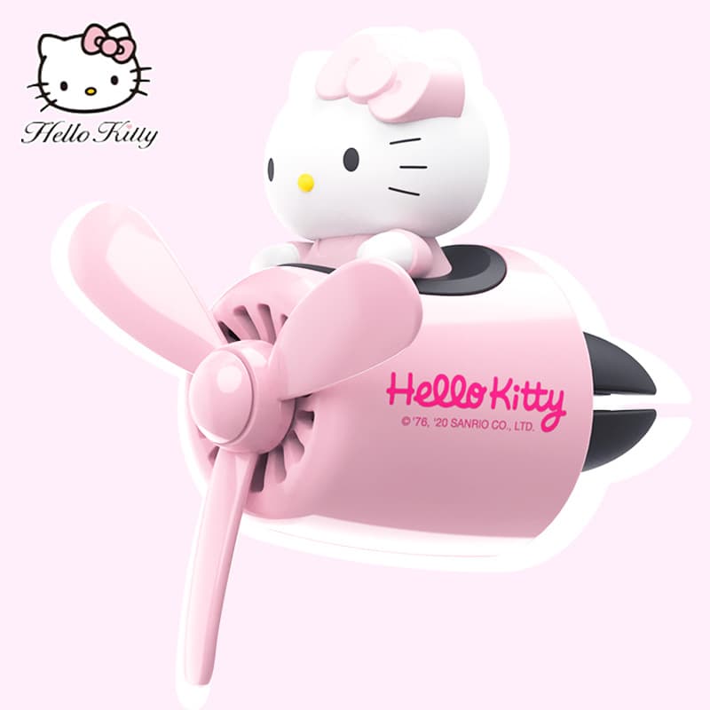 Hello Kitty Car Vent Air Freshener Small Plane Air Conditioning Fan Perfume Ornament Car Decoration