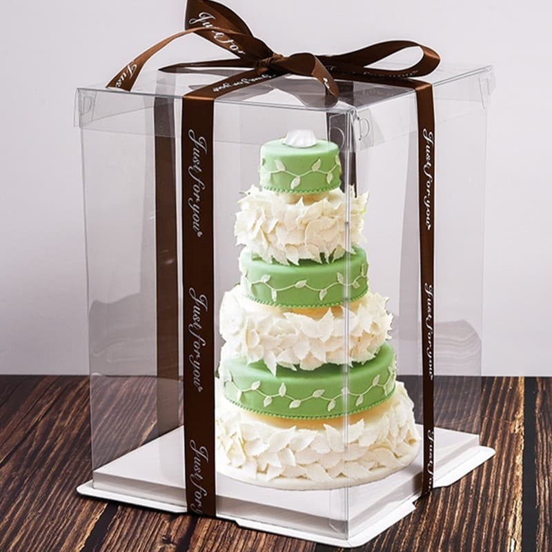 Transparent Cake Box Birthday Cake Dessert Packaging Box 4 Inch 6 Inch 7 Inch 8 Inch 9 Inch 10 Inch 12 Inch 14 Inch Wholesale