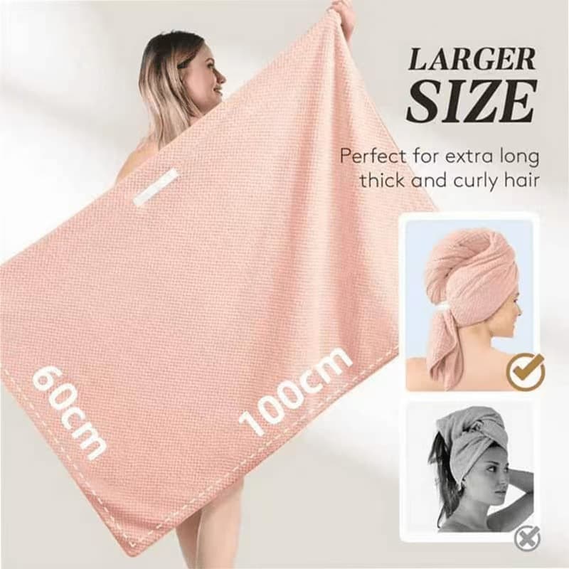 2025 New Hair Drying Cap Super Absorbent Quick-Dry Large Extra Thick Hair Towel for Women Long Hair Bath Towel