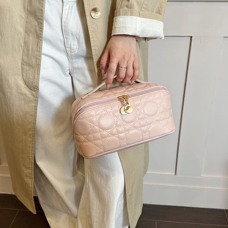 Women's Portable New Travel Cosmetic Bag Premium Handheld Makeup Pouch Large Capacity Cosmetics Storage Bag Wholesale