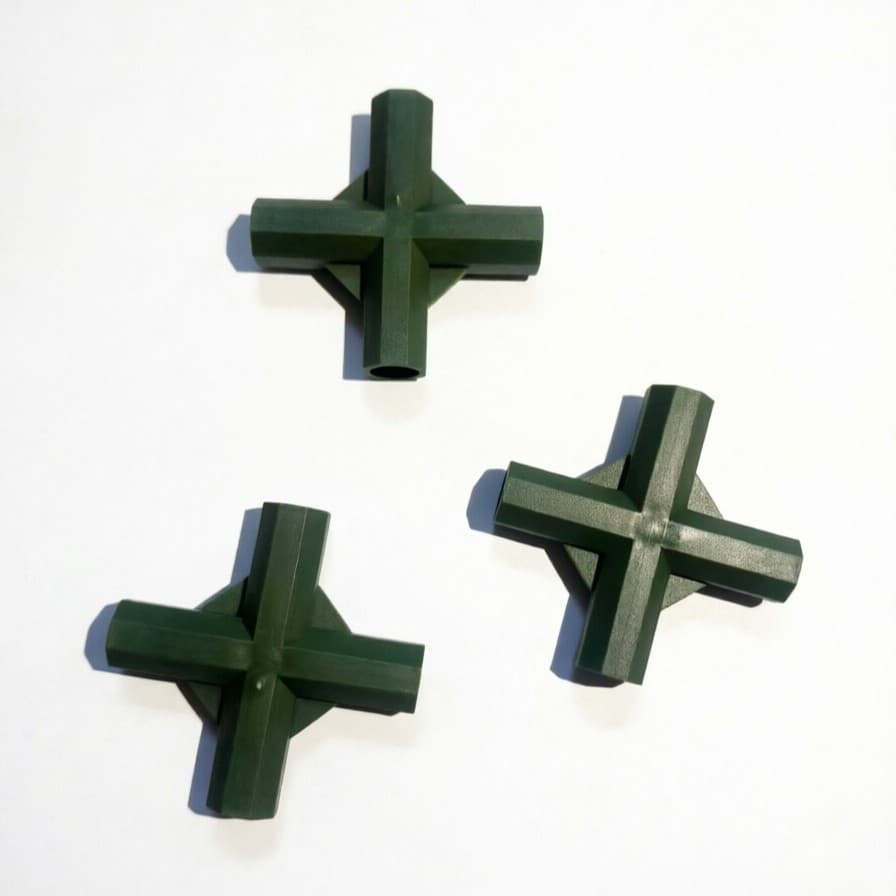 Wholesale Flat Tee Cross Plastic-Coated Steel Pipe Garden Accessories Grape Trellis Passion Fruit Trellis Accessories
