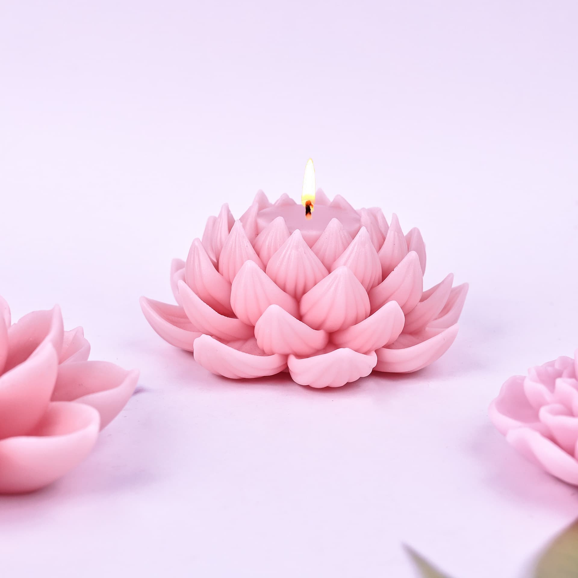 Handmade Lotus Flower Silicone Mold Aromatherapy Candle Making Tool for Car Diffuser Stone Irregular Shape Kitchen Baking