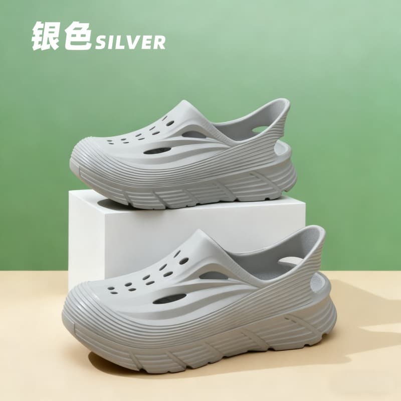 Croc Shoes Men's Fashionable Soft-Soled Non-Slip Toe-Cap Slippers Casual Trendy Men's Outdoor Sports Beach Sandals for Women