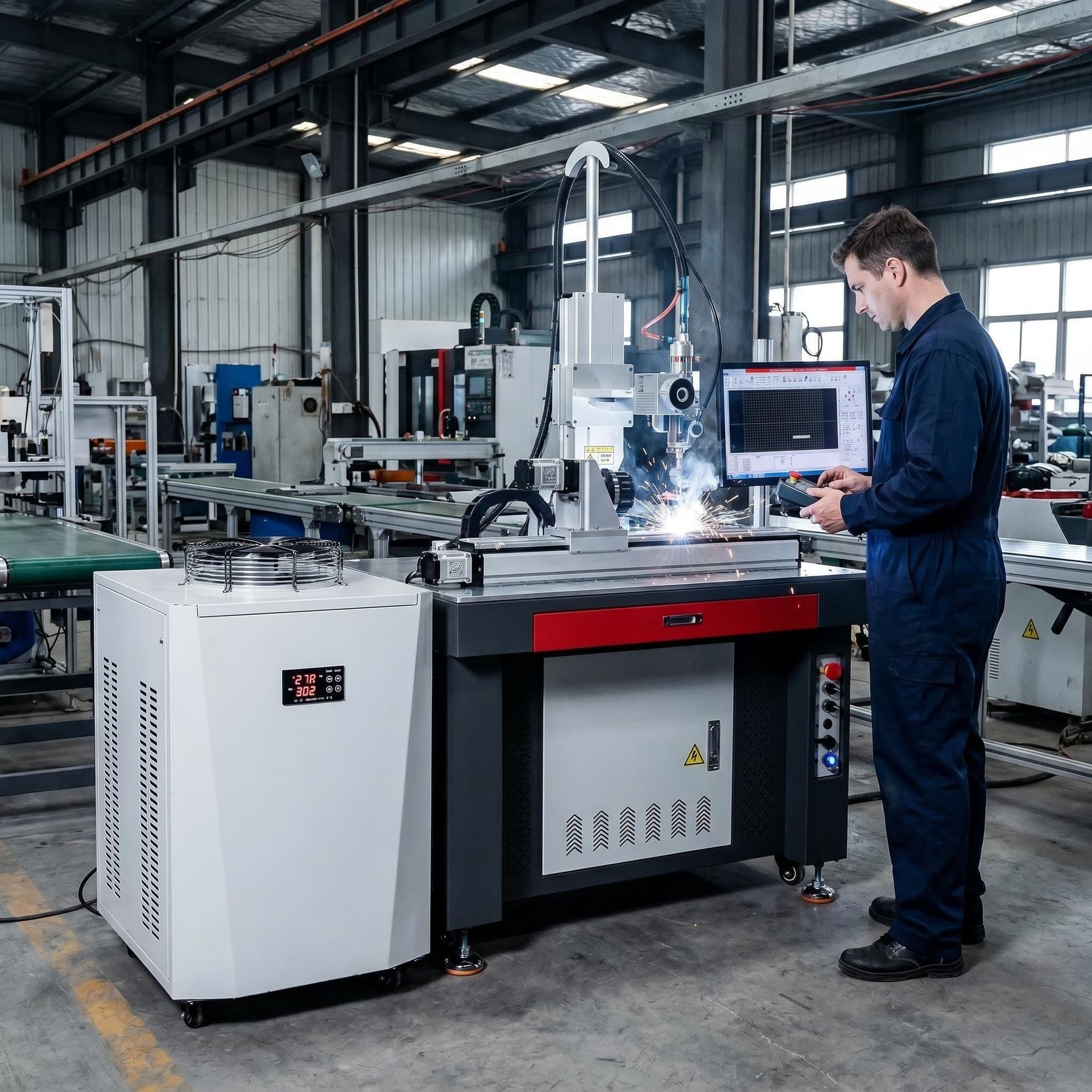Automatic Laser Welding Machine for Metal Stainless Steel Platform Aluminum Alloy Spot Welder Iron Sheet Continuous Metal Laser Welding