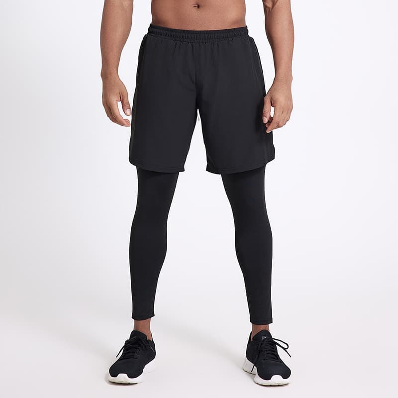 Faux Two-Layer Casual Pants for Men, New Summer Style, Korean Slim Fit Running & Fitness Athletic Pants, Men's Inner Layer Basketball Long Pants