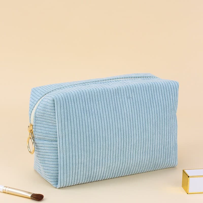 New Export Style Corduroy Large Capacity Travel Portable Cosmetic Bag Toiletry Organizer Pouch Yiwu Bag Wholesale
