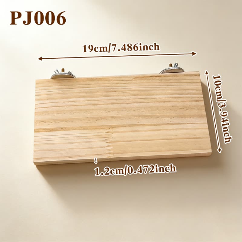 Drop Shipping Peony Tiger Bark Wooden Fan-Shaped Perch Play Stand Bird Cage Climbing Ladder Platform for Hamsters