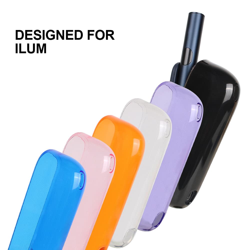 Stock ilum/ILUM transparent TPU case for IQO heat-not-burn smoking device Aikesi Iluma shell