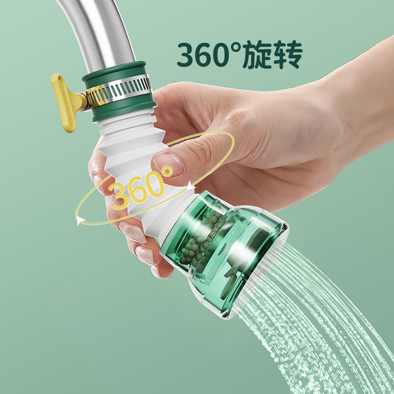 Kitchen Universal Faucet Anti-splash Shower Filter Extender Rotatable Telescopic Tap Water-saving Water Filter