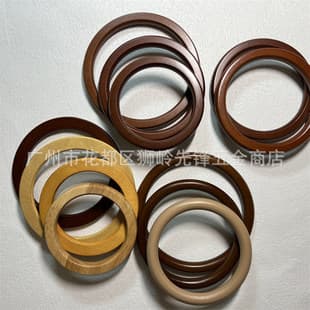 Oak Wood Circle Handle Wedding Gift Mooncake Box DIY Handbag Material Kit Hand Sewing Accessories