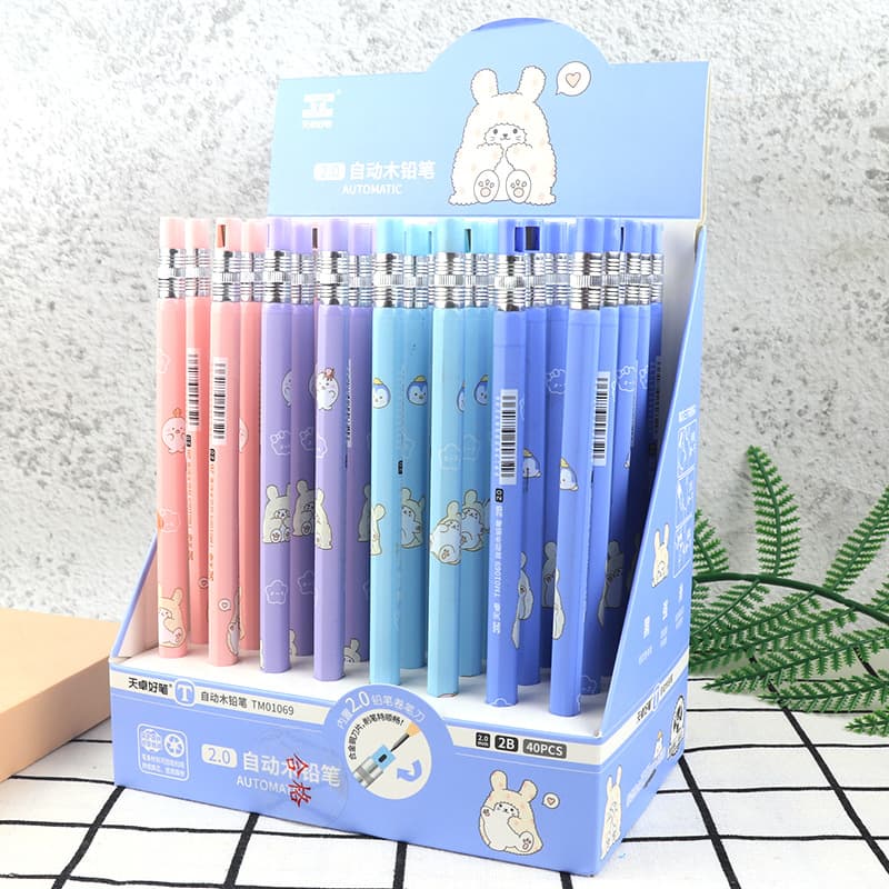 Student Cartoon 2.0 Automatic Pencil Thick Lead Pencil Primary School Student Prize Stationery Office Culture