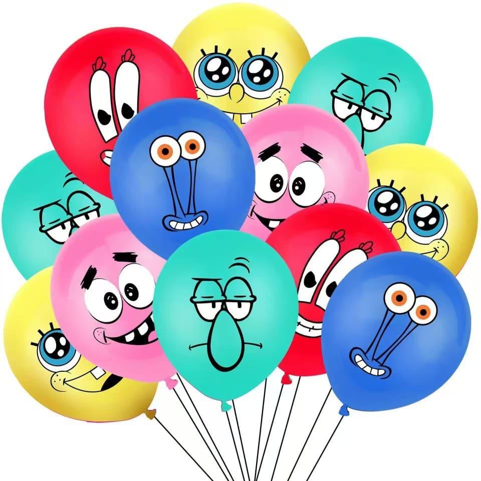Cross-border SpongeBob Animated Cartoon Balloon Set for Children's Birthday Party Supplies Decoration Inflatable
