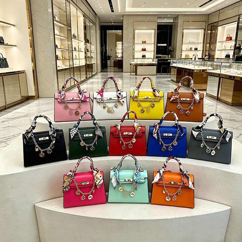 2026 Summer New Light Luxury Commuting Kelly Bag Women's Fashion Simple Solid Color Handbag Crossbody Kelly Bag
