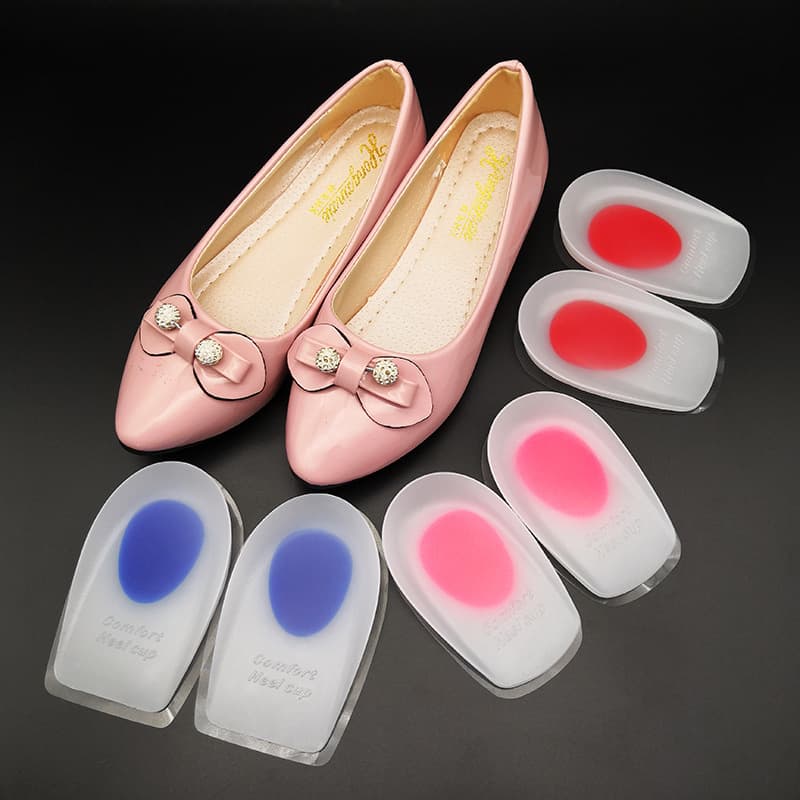 Silicone-like Heel Pad, Height-Increasing Half Insole, Shock-Absorbing U-Shaped Sports Heel Cushion, Anti-Friction Massage Heel Pad