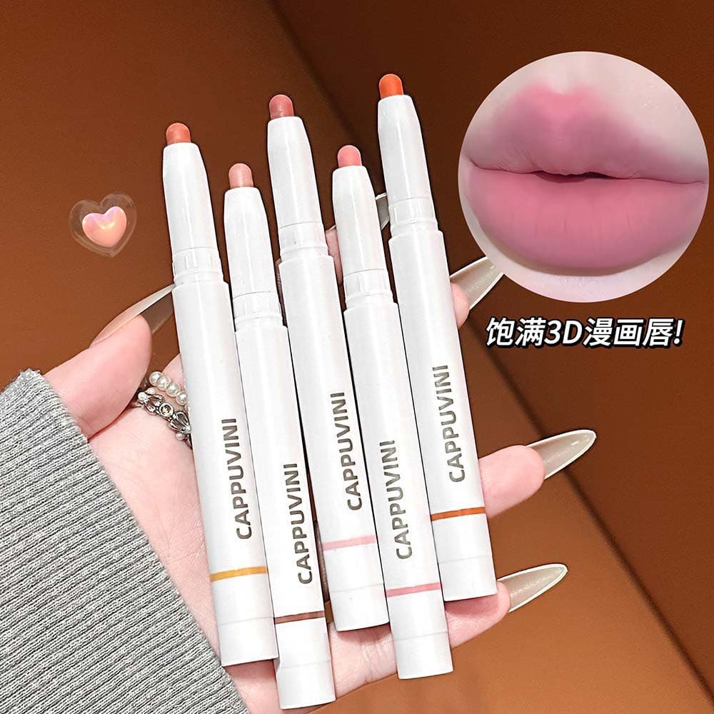 CAPPUVINI Matte Lip Liner - Soft, Fine Matte Finish for Plump Lips, 3D Effect, High Color Payoff, Long-Lasting, Cross-Border Cosmetics