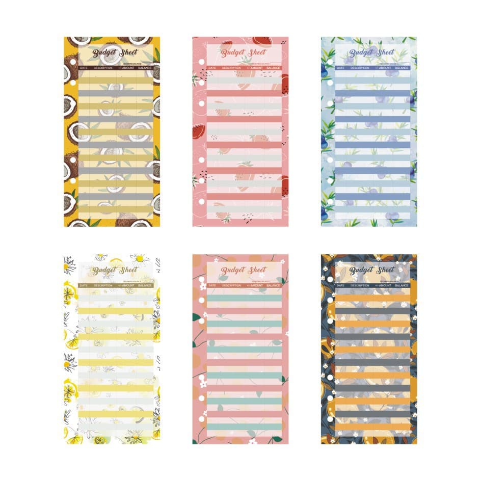 Cross-border Hot Selling Budget Envelope New Fruit Print Punch Card Western Budget Card Spending Card