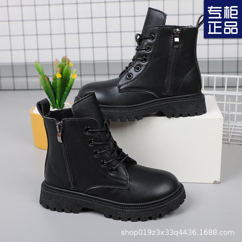 Soft Leather Girls Martin Boots 2024 Summer New Princess Kids Boots Spring Autumn Single Boots British Style Boys Short Boots